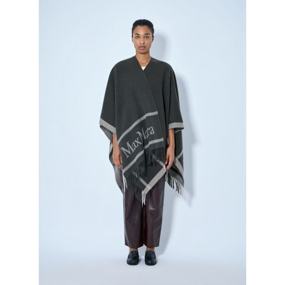 Max Mara Women Fringed Wrap With Logo Detail